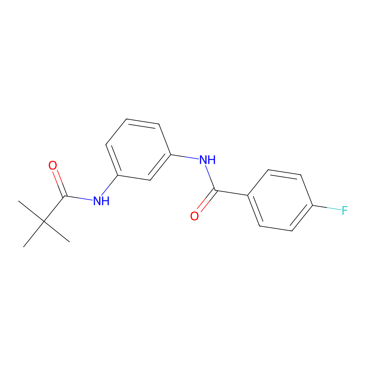 N-{3-[(2,2-dimethylpropanoyl)amino]phenyl}-4-fluorobenzamide molecular structure, CAS 59517-94-1