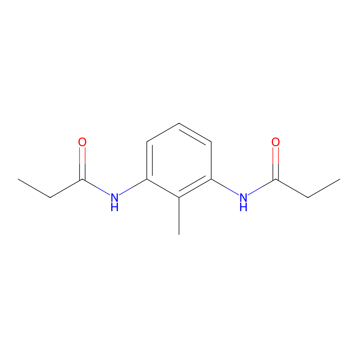 N-[2-methyl-3-(propanoylamino)phenyl]propanamide molecular structure, CAS 59518-00-2