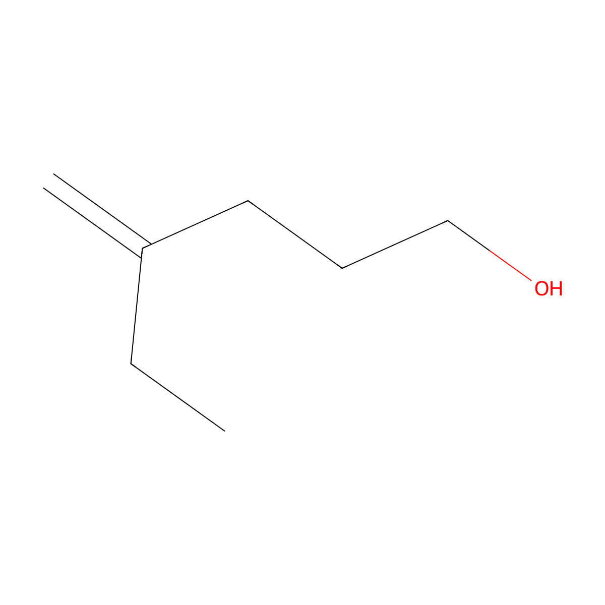 4-Methylidenehexan-1-ol molecular structure, CAS 59518-08-0
