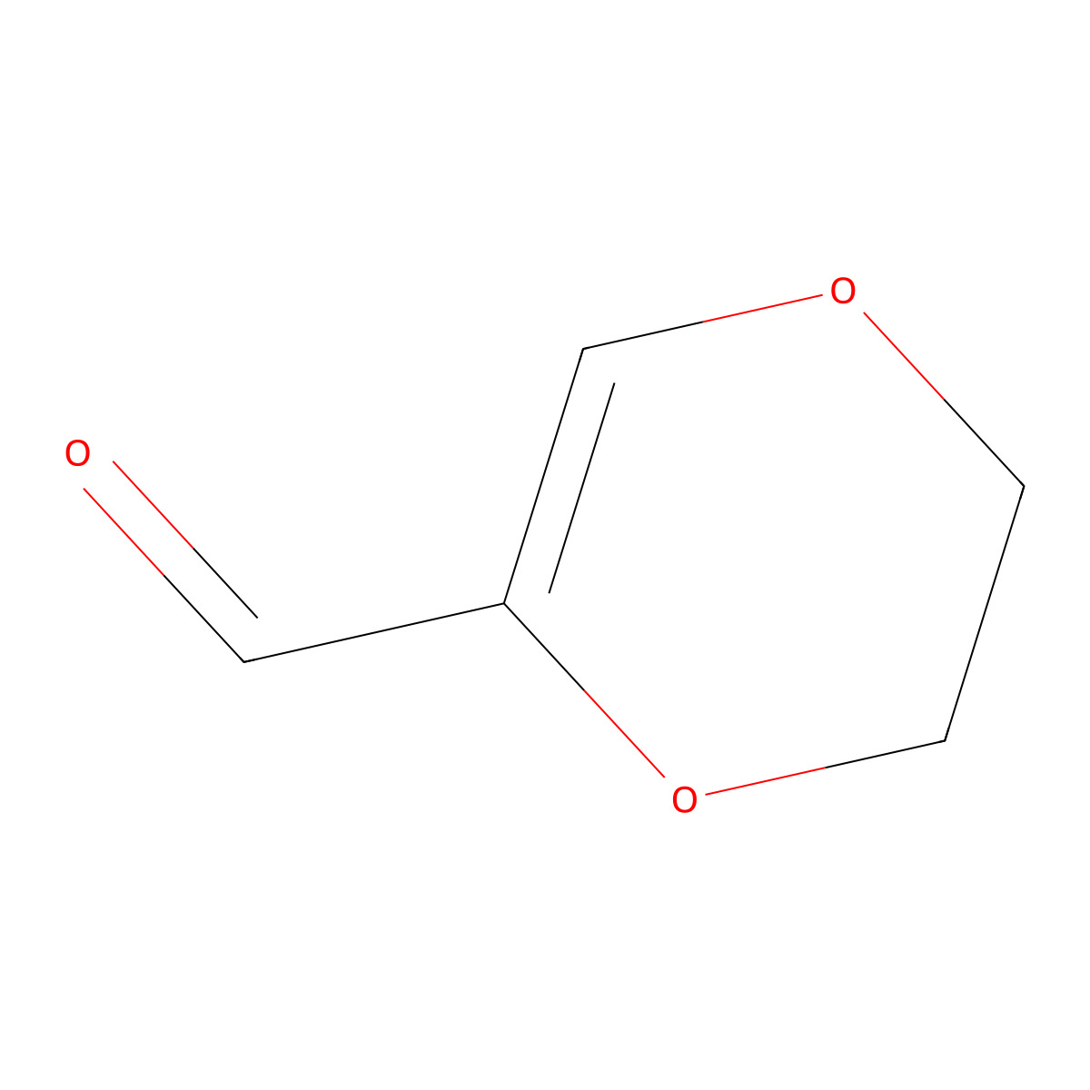 5,6-Dihydro-1,4-dioxine-2-carbaldehyde molecular structure, CAS 59518-69-3