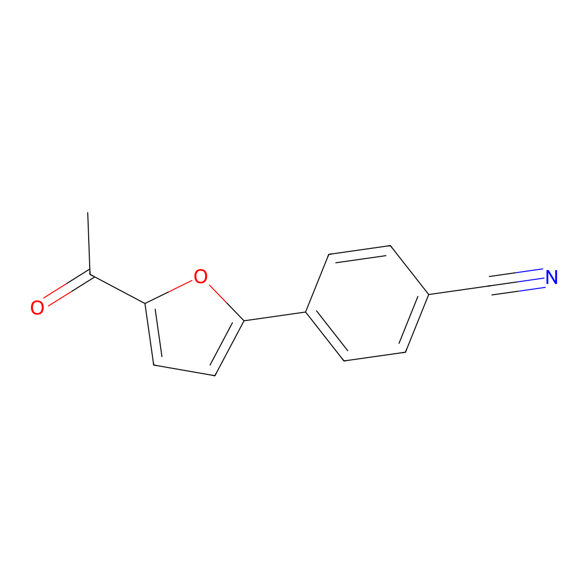 4-(5-Acetylfuran-2-yl)benzonitrile molecular structure, CAS 59522-74-6