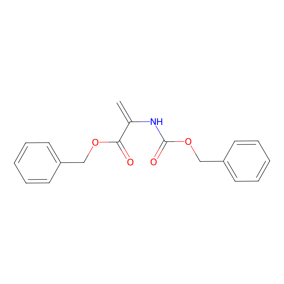 Phenylmethyl 2-[[(phenylmethoxy)carbonyl]amino]-2-propenoate molecular structure, CAS 59524-07-1