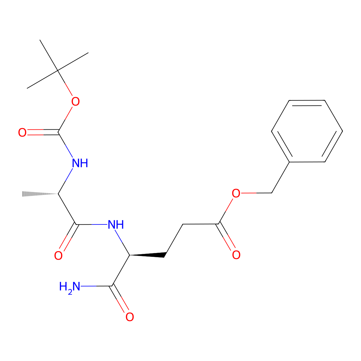 Boc-L-Alanyl-isoglutamin-benzylester molecular structure, CAS 59524-67-3
