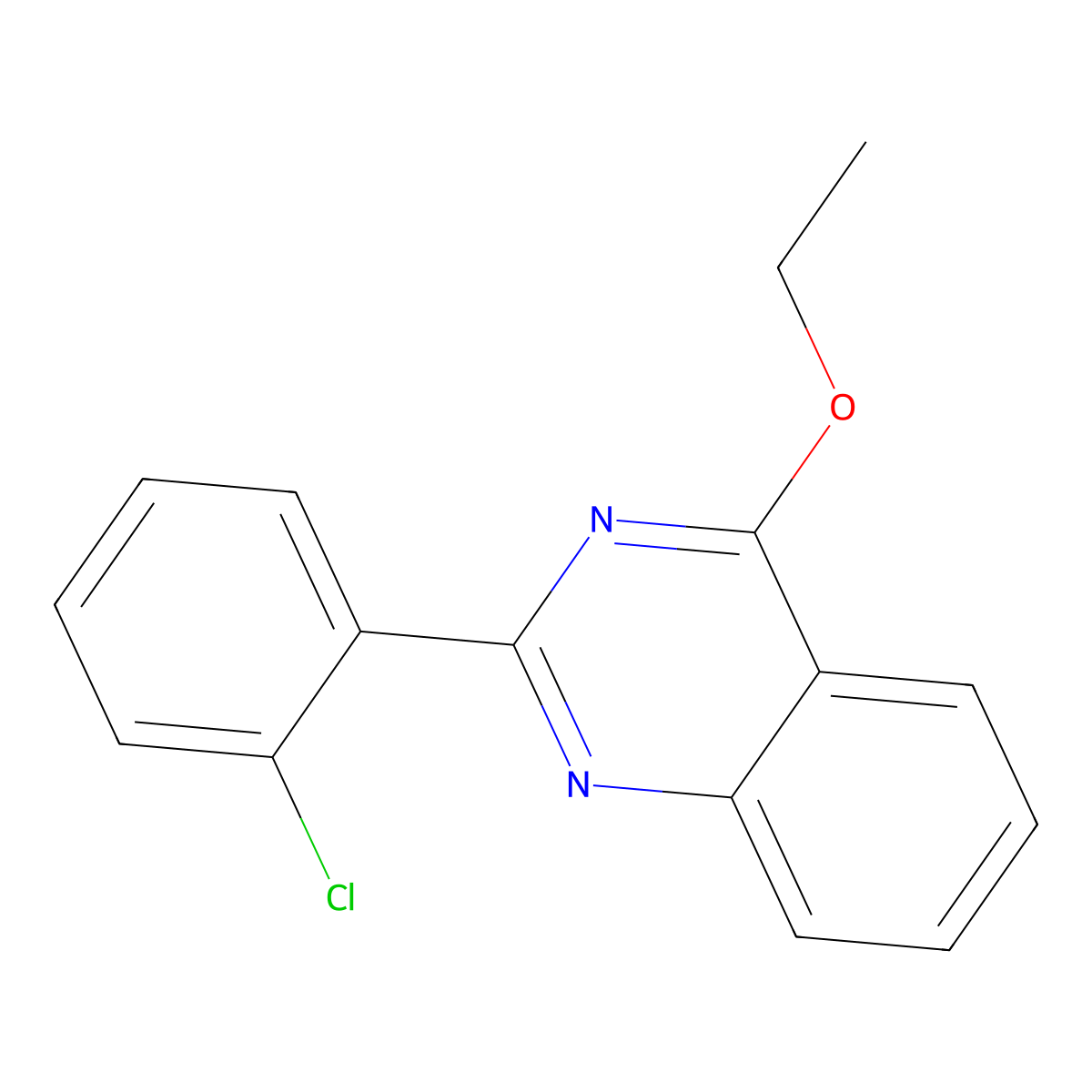 2-(2-Chlorophenyl)-4-ethoxyquinazoline molecular structure, CAS 59524-97-9