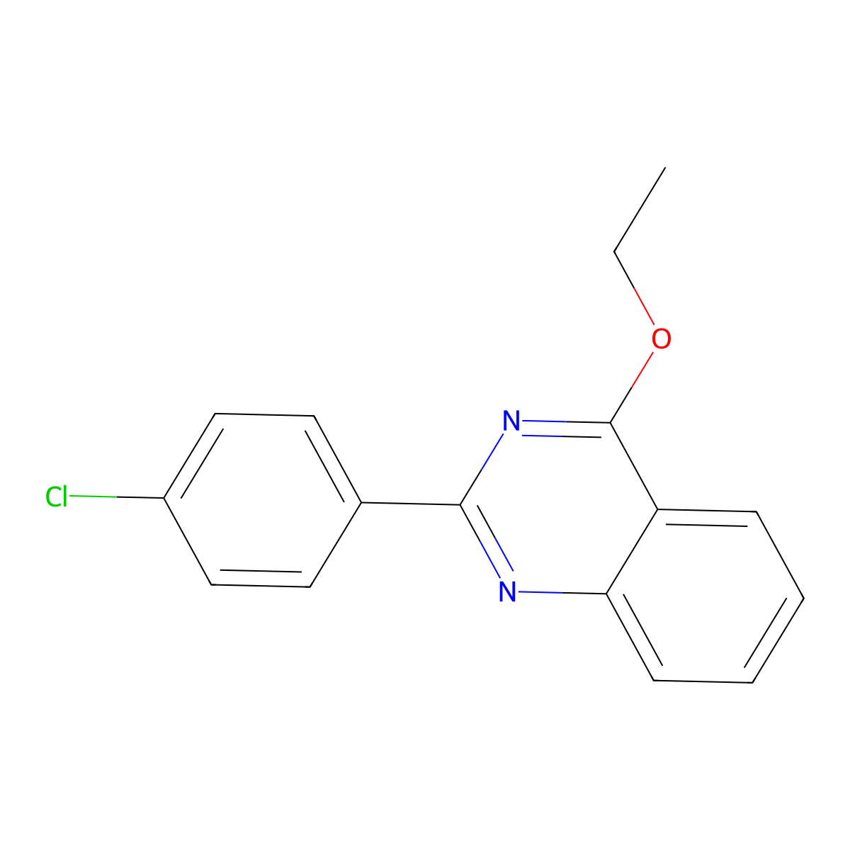 2-(4-Chlorophenyl)-4-ethoxyquinazoline molecular structure, CAS 59524-98-0