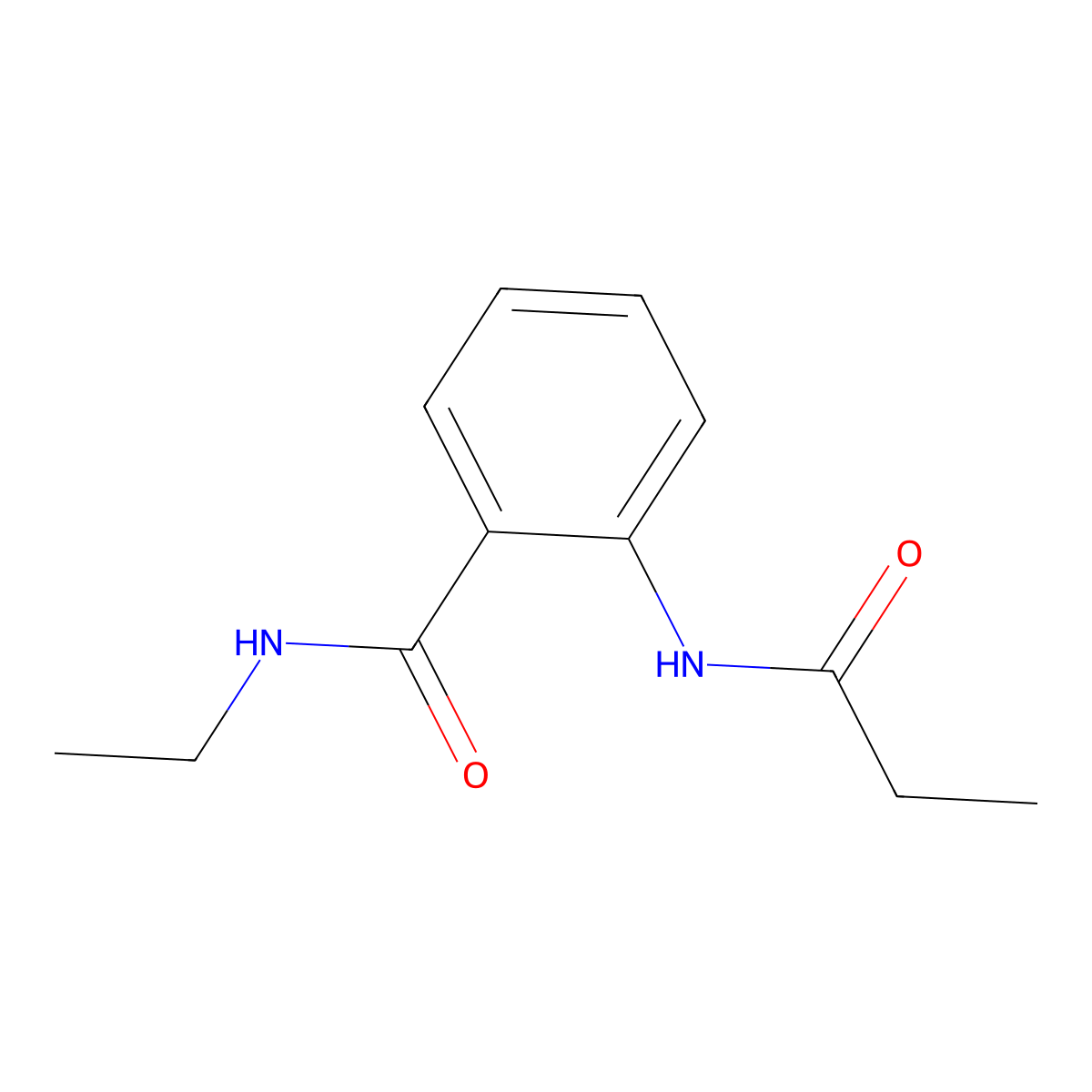 N-ethyl-2-(propanoylamino)benzamide molecular structure, CAS 59525-18-7