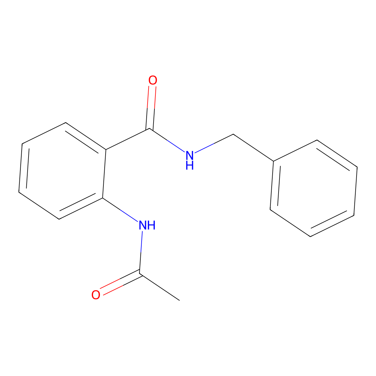 2-acetamido-N-benzylbenzamide molecular structure, CAS 59525-24-5