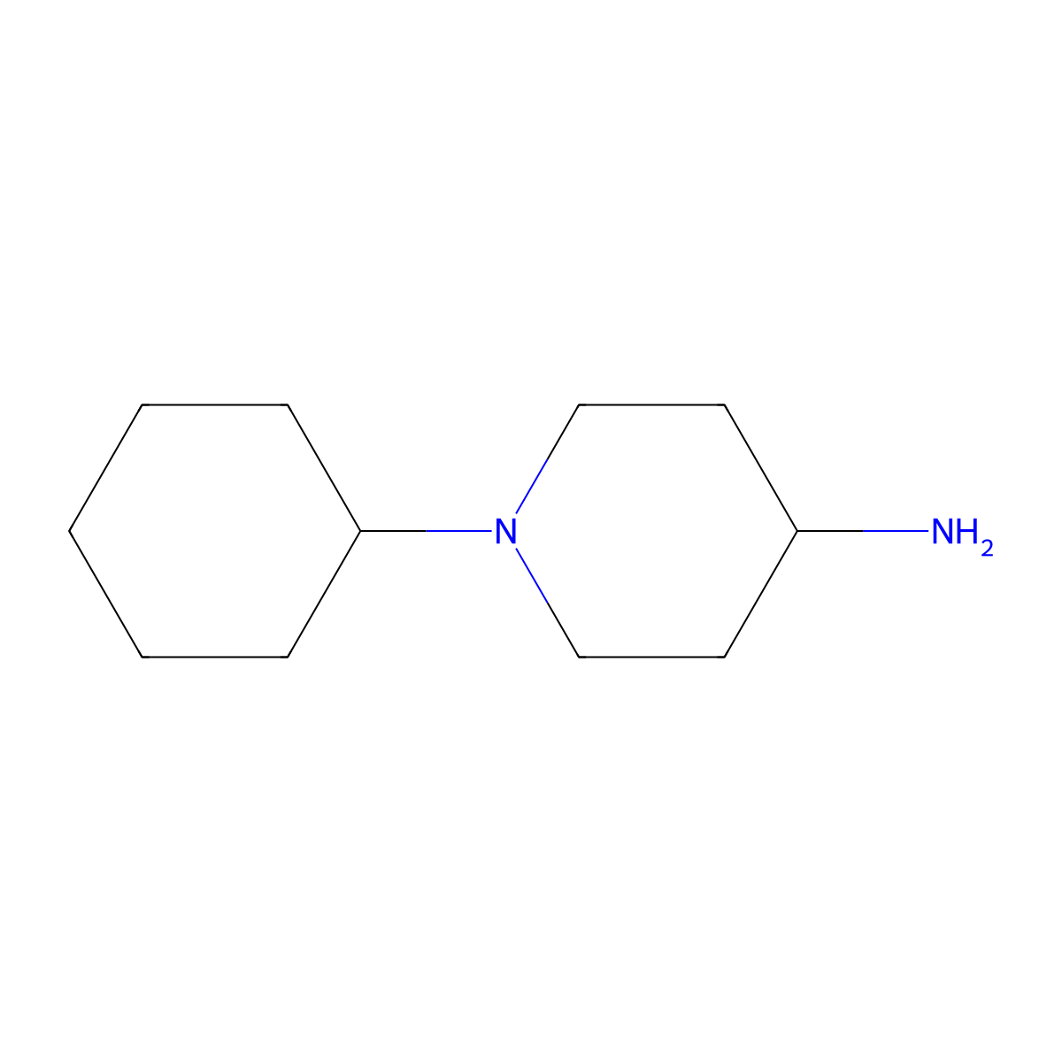 1-Cyclohexylpiperidin-4-amine molecular structure, CAS 59528-79-9
