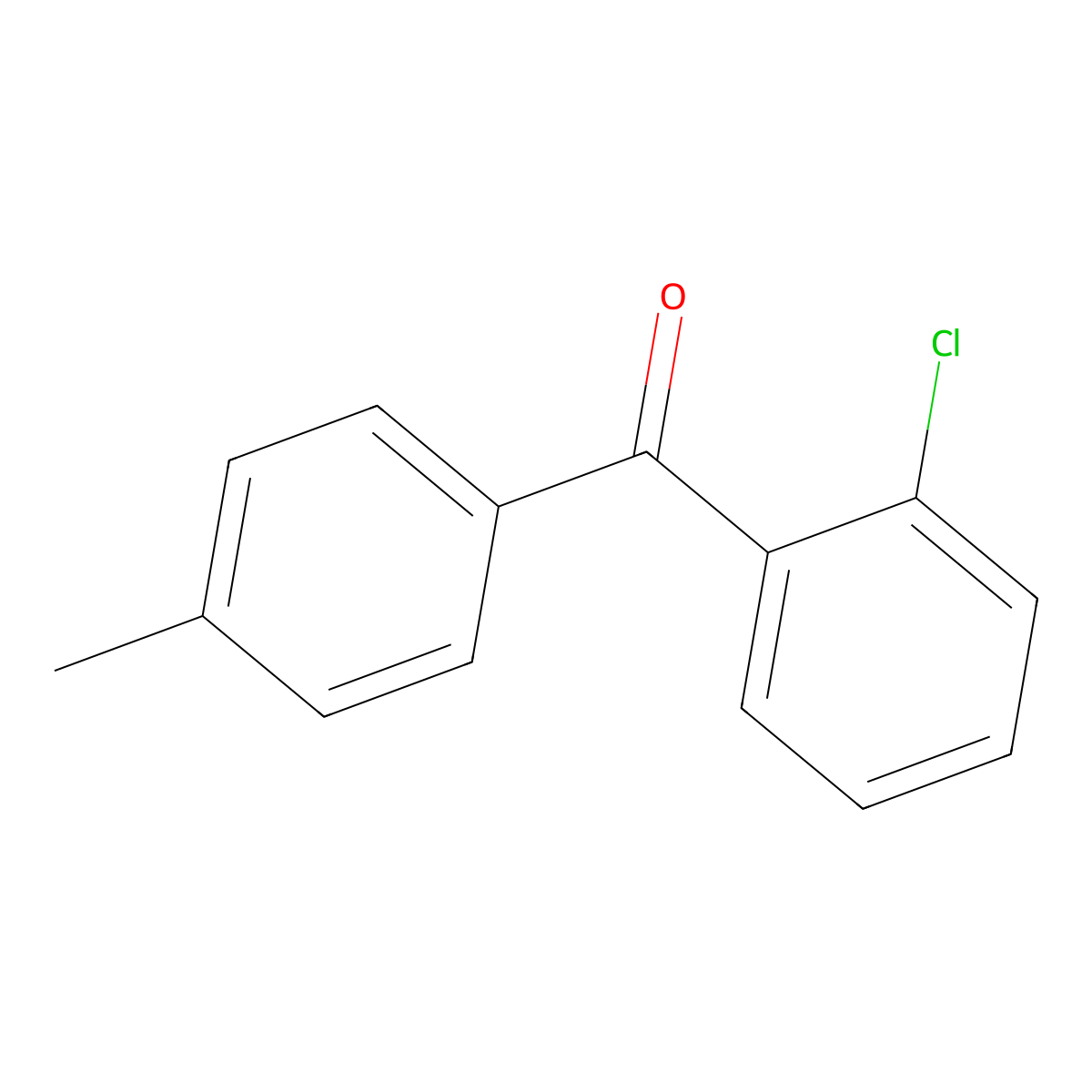 (2-Chlorophenyl)(4-methylphenyl)methanone molecular structure, CAS 5953-00-4