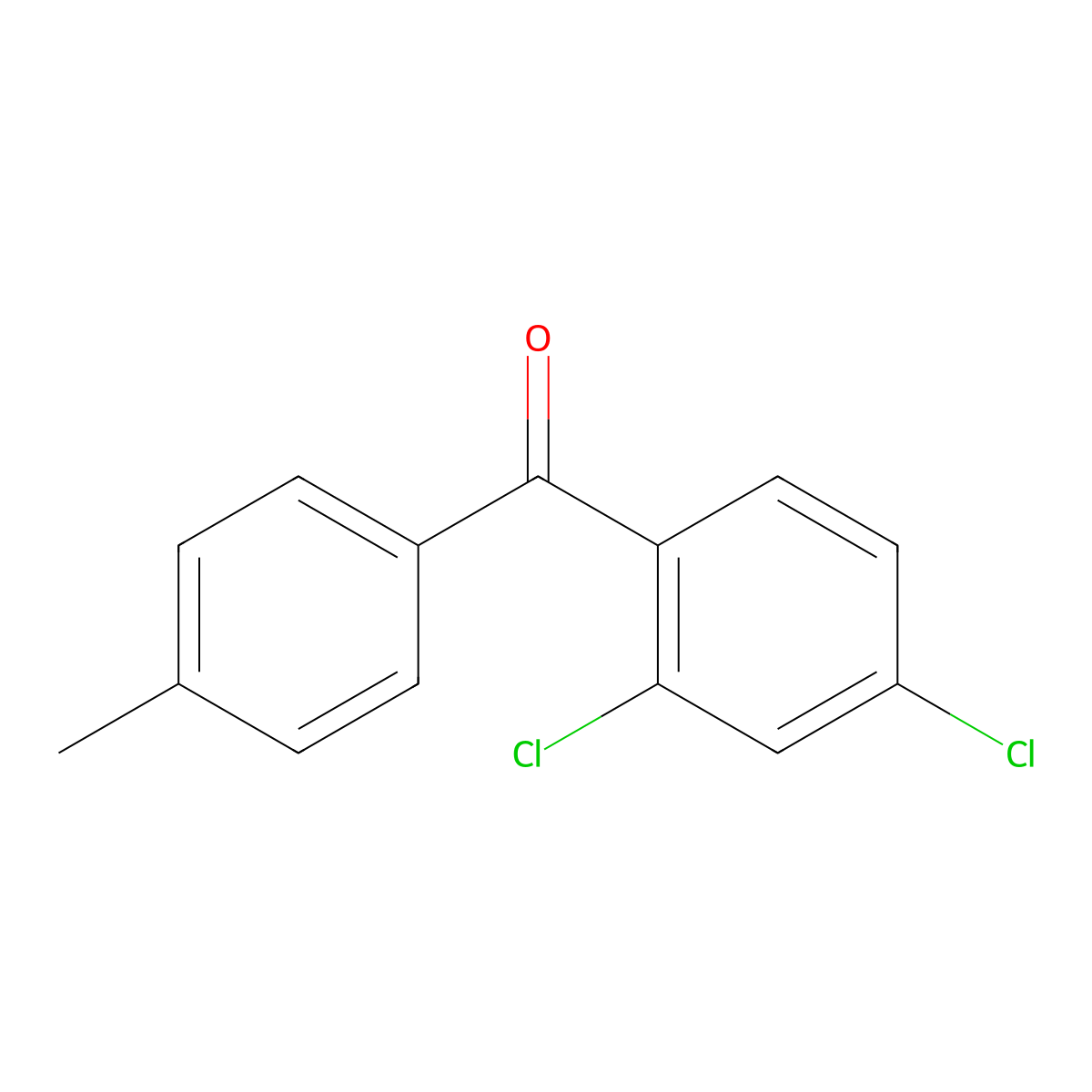 (2,4-Dichlorophenyl)(4-methylphenyl)methanone molecular structure, CAS 5953-02-6