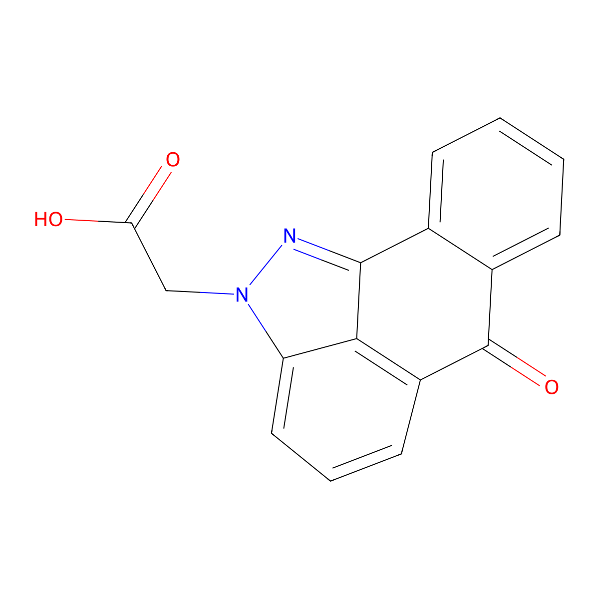 (6-oxodibenzo[cd,g]indazol-2(6H)-yl)acetic acid molecular structure, CAS 5953-32-2