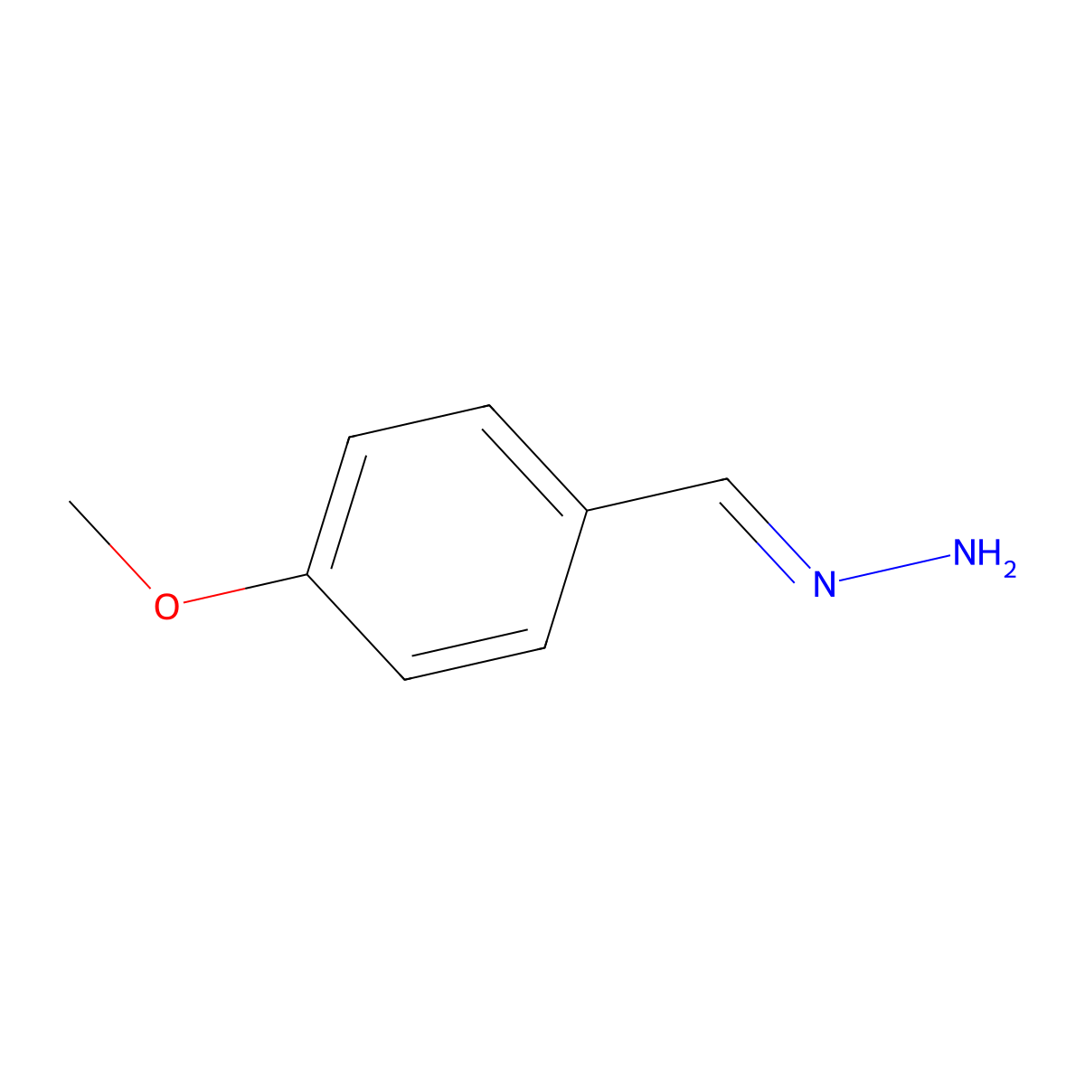 Benzaldehyde, 4-methoxy-, hydrazone molecular structure, CAS 5953-85-5