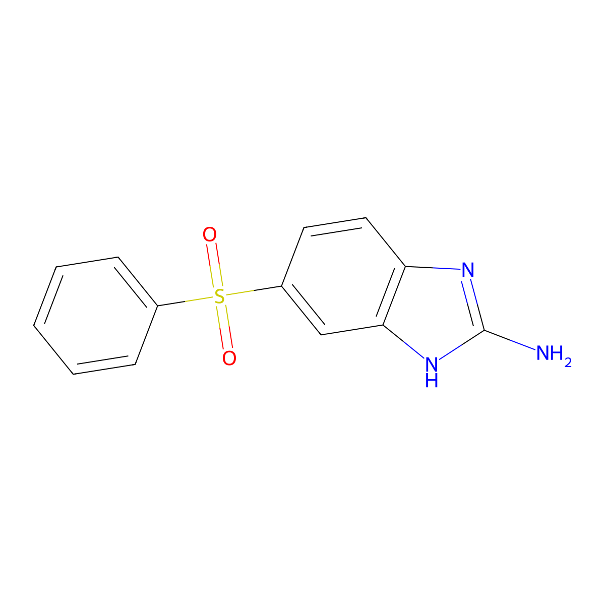 1H-Benzimidazol-2-amine, 5-(phenylsulfonyl)- molecular structure, CAS 59530-20-0