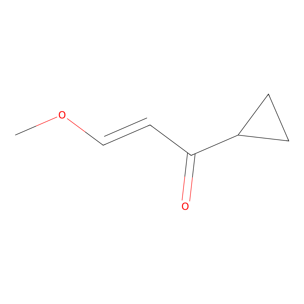 1-Cyclopropyl-3-methoxyprop-2-en-1-one molecular structure, CAS 59533-59-4