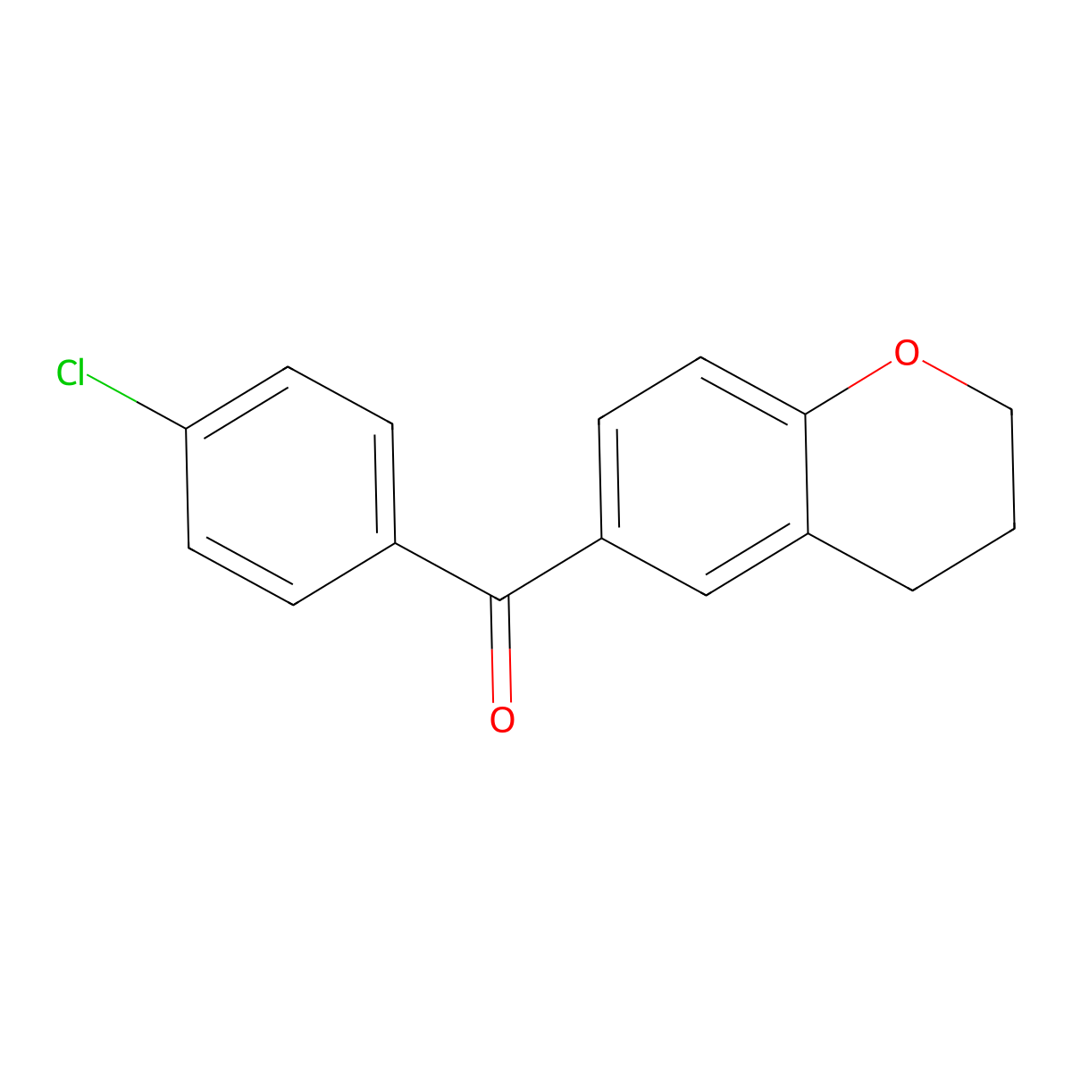 Chroman, 6-(p-chlorobenzoyl)- molecular structure, CAS 5954-22-3
