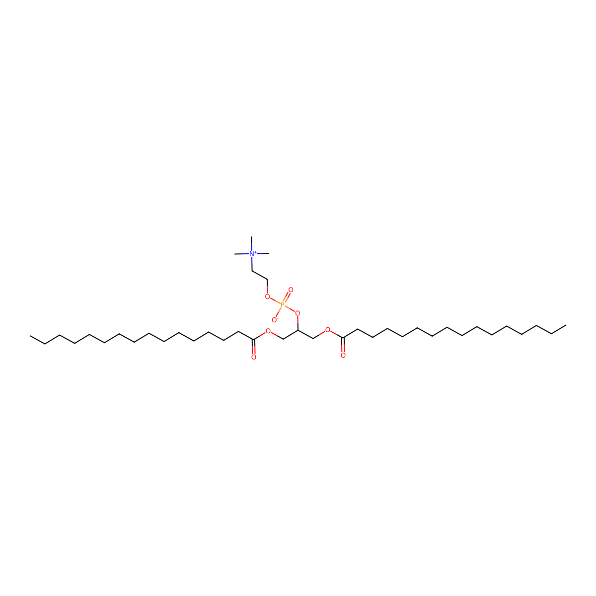 3,5,8-Trioxa-4-phosphatetracosan-1-aminium, 4-hydroxy-N,N,N-trimethyl-9-oxo-6-(((1-oxohexadecyl)oxy)methyl)-, inner salt, 4-oxide molecular structure, CAS 59540-22-6