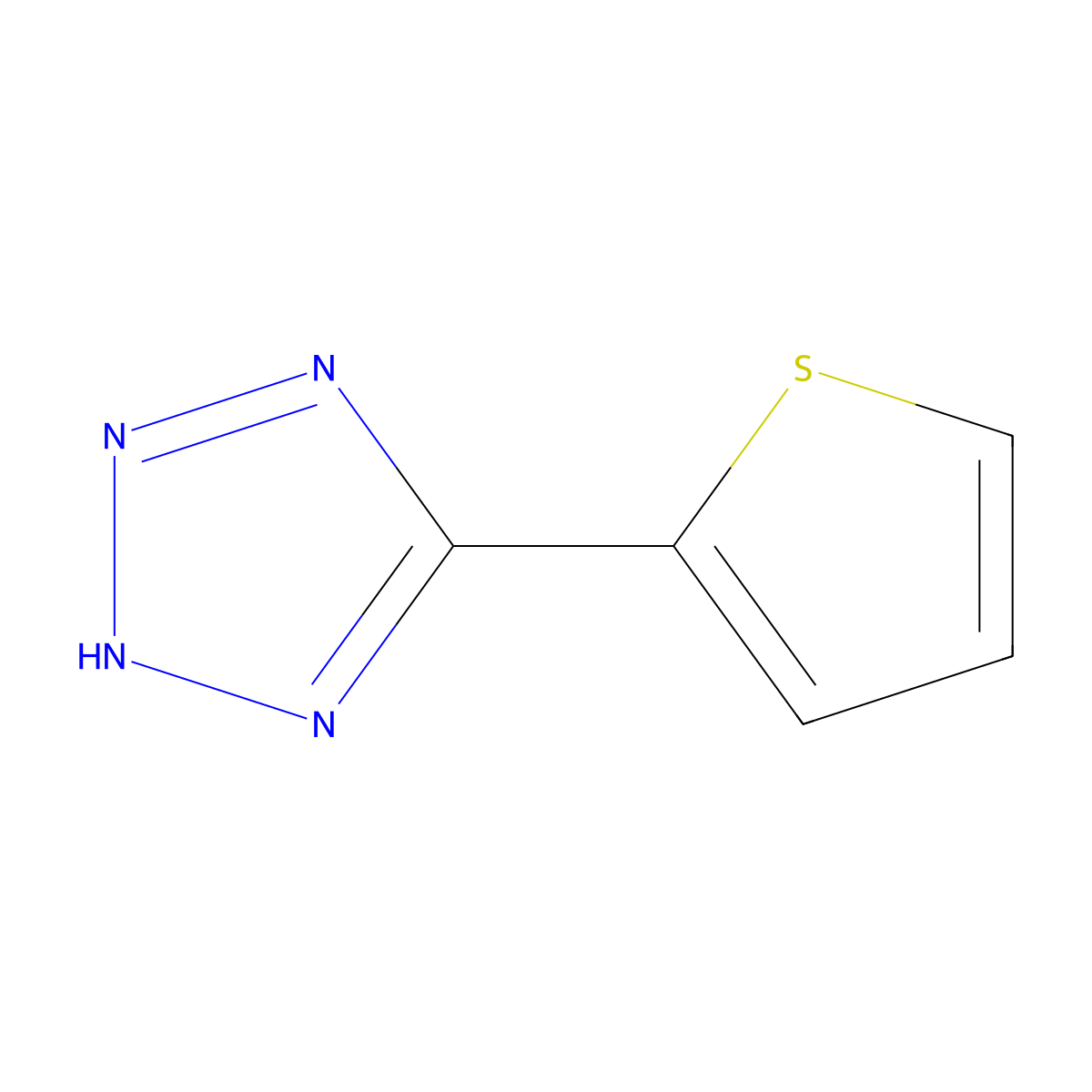 5-(thiophen-2-yl)-2H-1,2,3,4-tetrazole molecular structure, CAS 59541-58-1