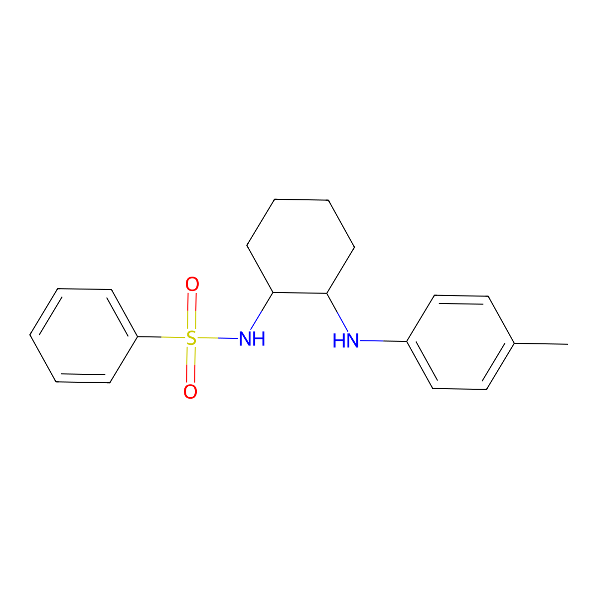 N-(2-(p-tolylamino)cyclohexyl)benzenesulfonamide molecular structure, CAS 59541-72-9