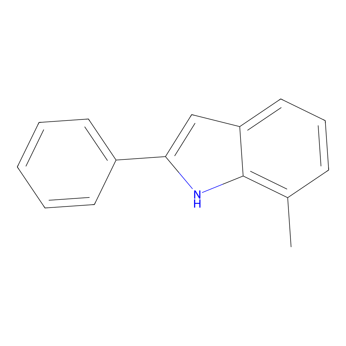 7-methyl-2-phenyl-1H-indole molecular structure, CAS 59541-82-1