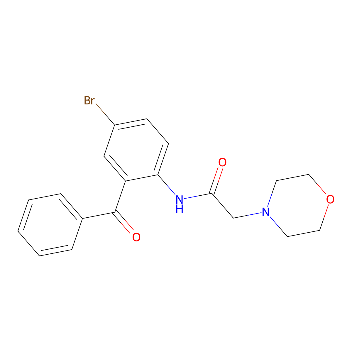 N-(2-Benzoyl-4-bromo-phenyl)-2-morpholin-4-yl-acetamide molecular structure, CAS 59542-17-5