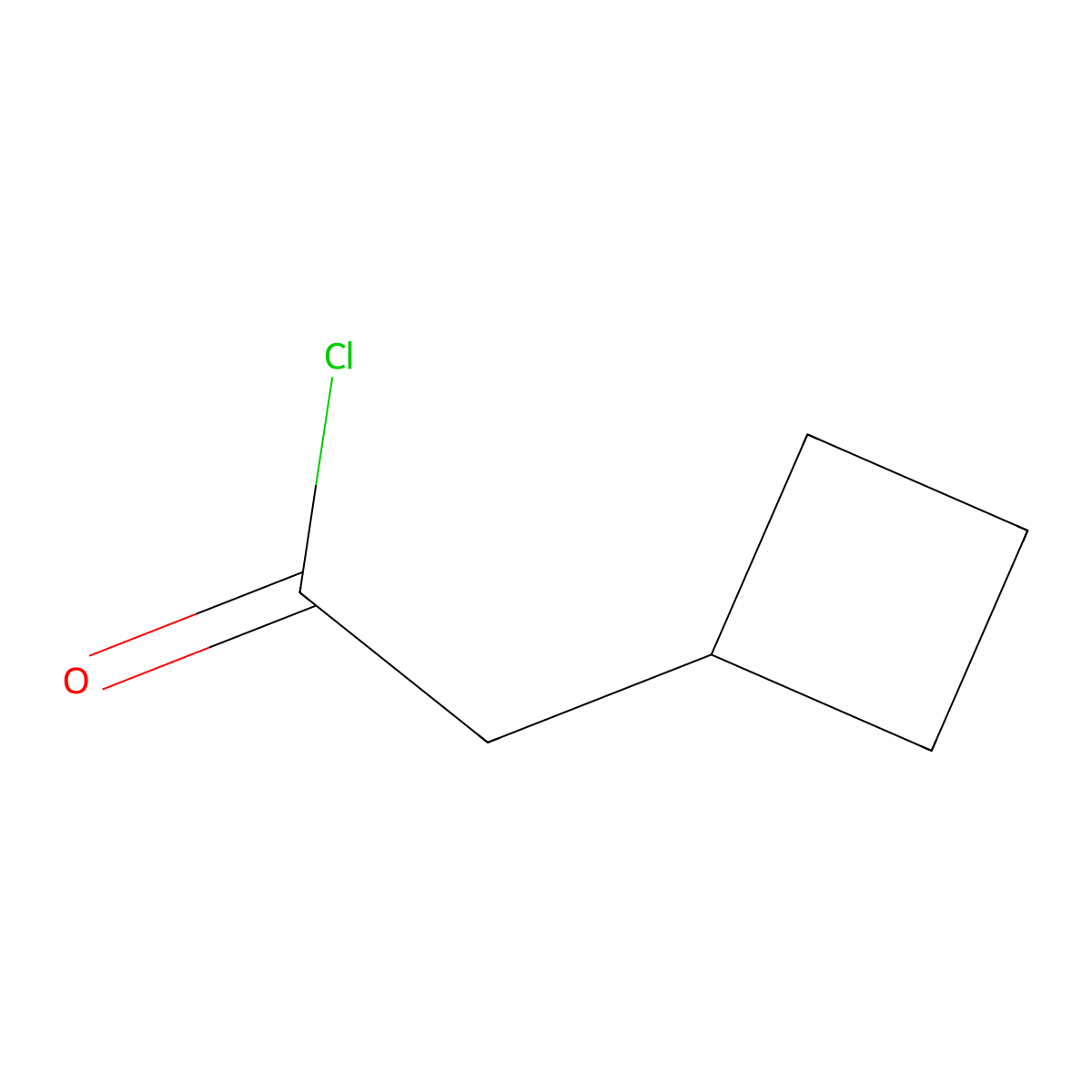 Cyclobutylacetyl chloride molecular structure, CAS 59543-38-3