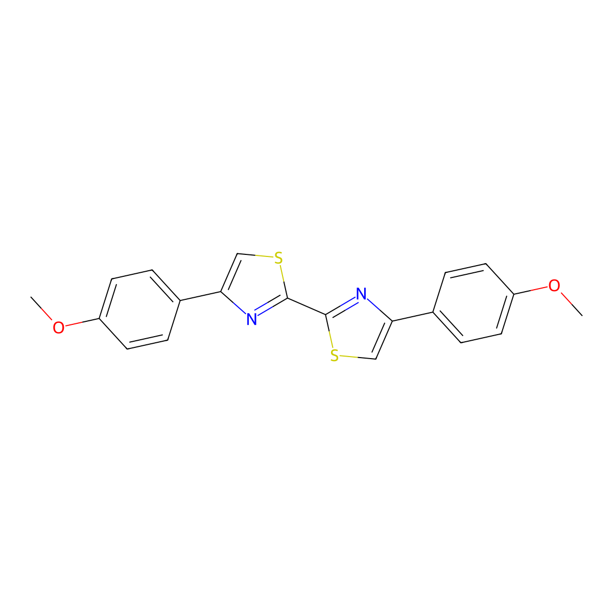 4-(4-Methoxyphenyl)-2-[4-(4-methoxyphenyl)-1,3-thiazol-2-yl]-1,3-thiazole molecular structure, CAS 59543-71-4