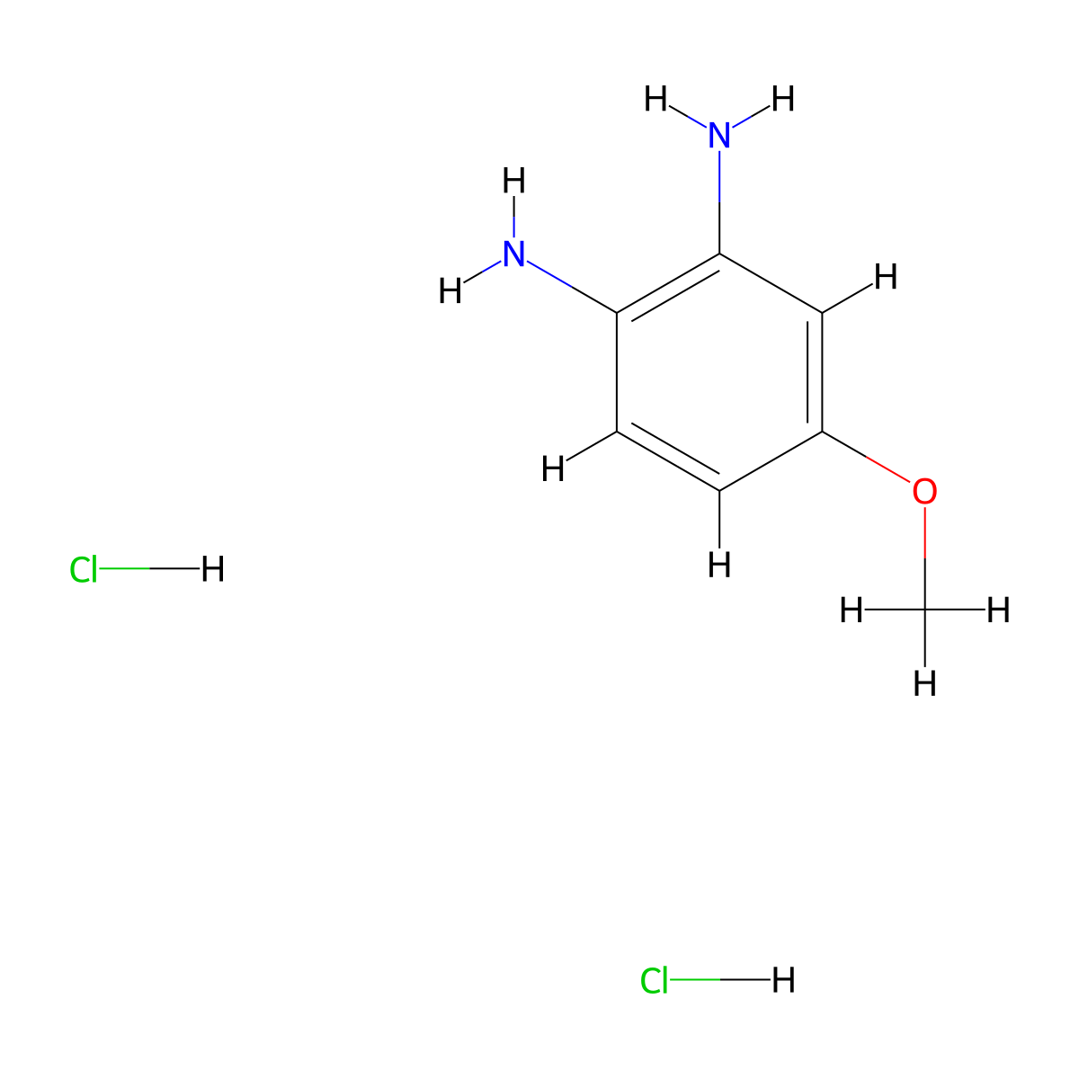 4-Methoxybenzene-1,2-diamine dihydrochloride molecular structure, CAS 59548-39-9