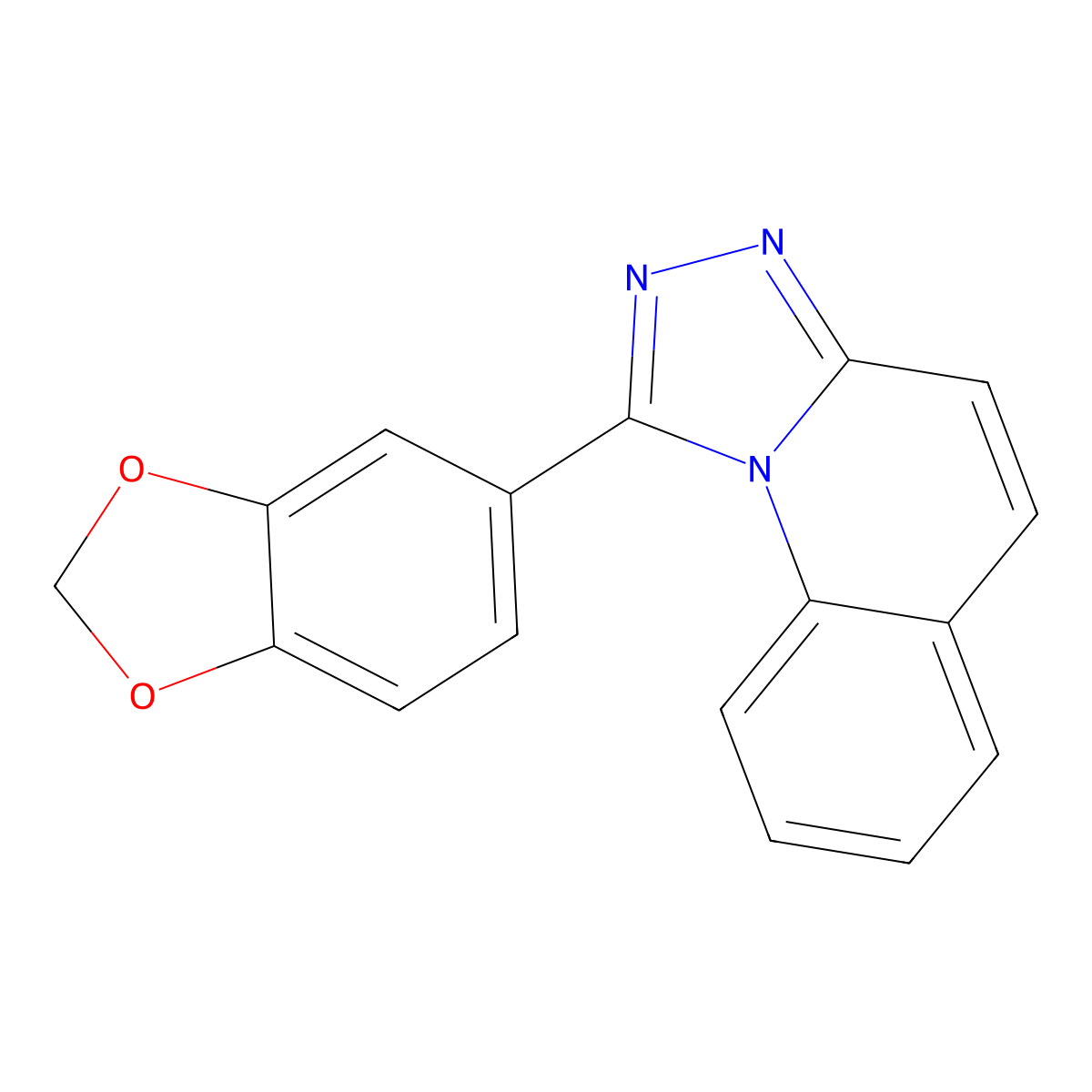 1-(1,3-Benzodioxol-5-yl)[1,2,4]triazolo[4,3-a]quinoline molecular structure, CAS 5955-26-0