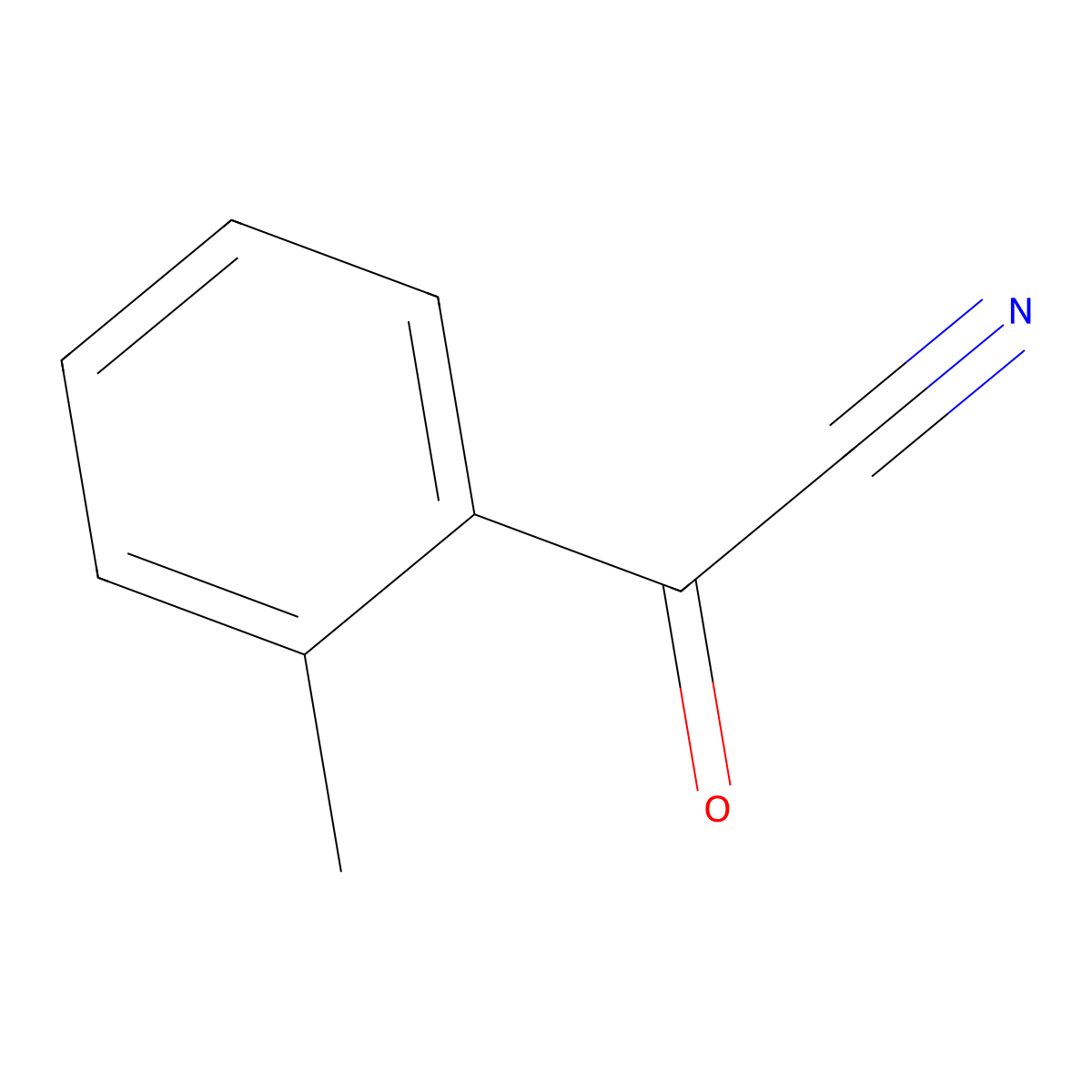 2-Methylbenzoyl cyanide molecular structure, CAS 5955-73-7