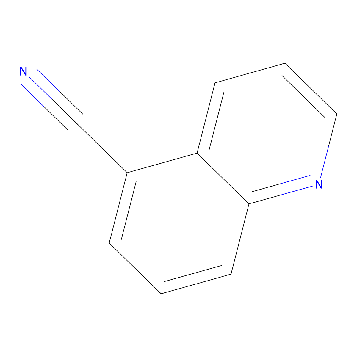 Quinoline-5-carbonitrile molecular structure, CAS 59551-02-9