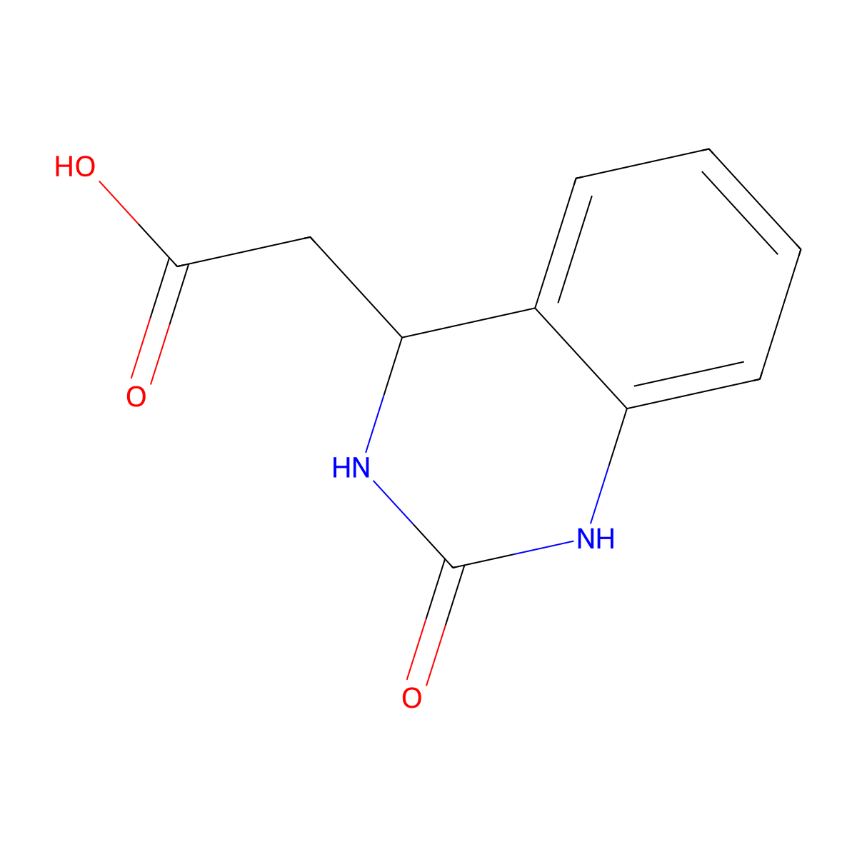 2-(2-Oxo-1,2,3,4-tetrahydroquinazolin-4-yl)acetic acid molecular structure, CAS 59552-96-4