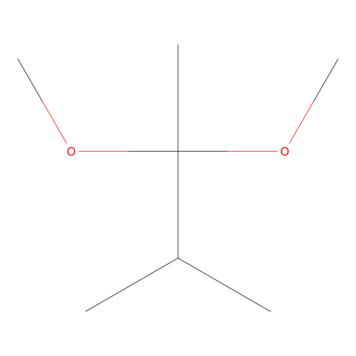 2,2-Dimethoxy-3-methylbutane molecular structure, CAS 59554-08-4