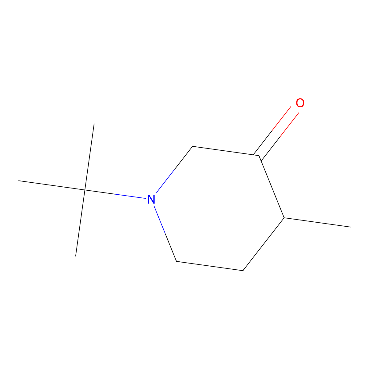 1-(Tert-butyl)-4-methylpiperidin-3-one molecular structure, CAS 59554-82-4