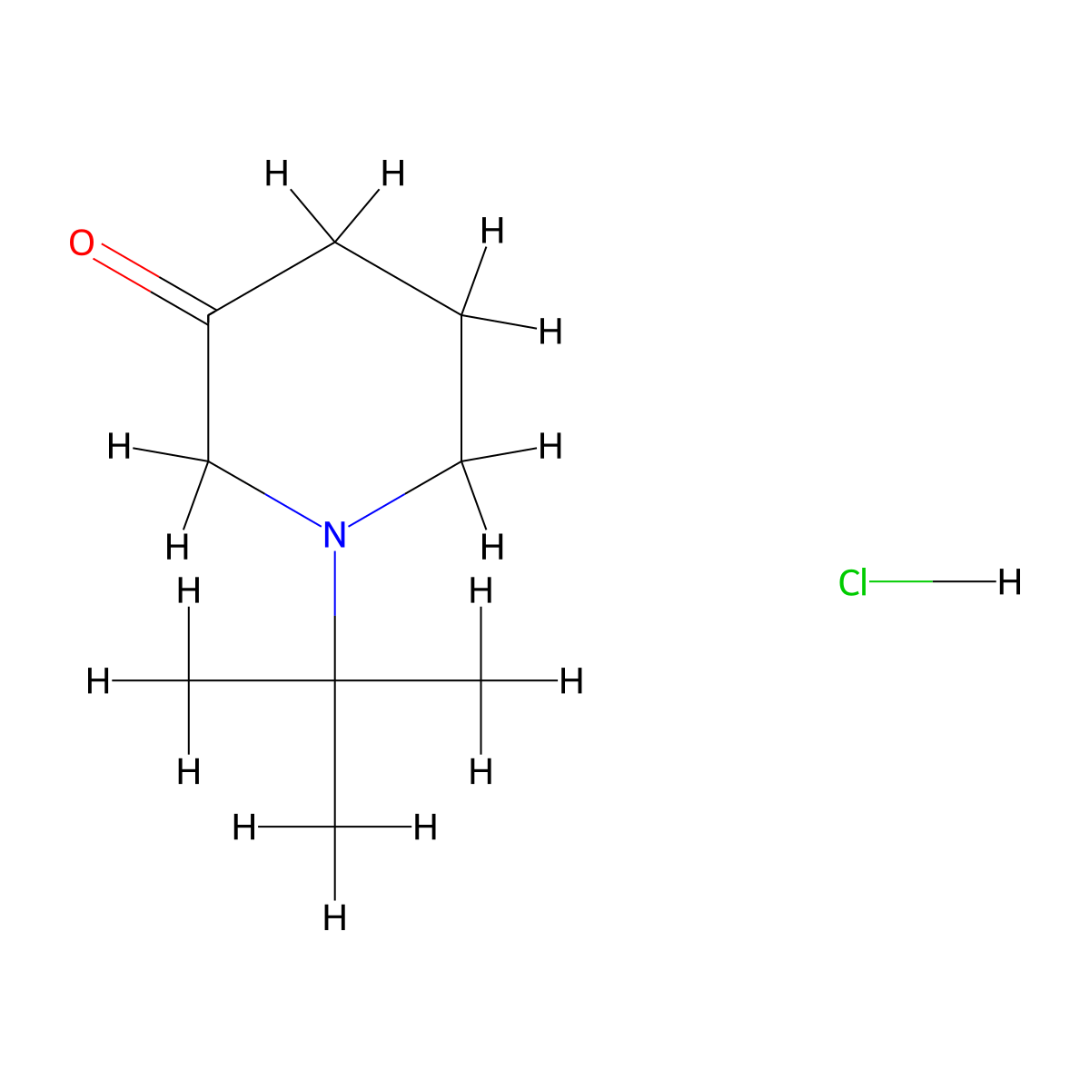 1-tert-Butyl-piperidin-3-one hydrochloride molecular structure, CAS 59554-84-6