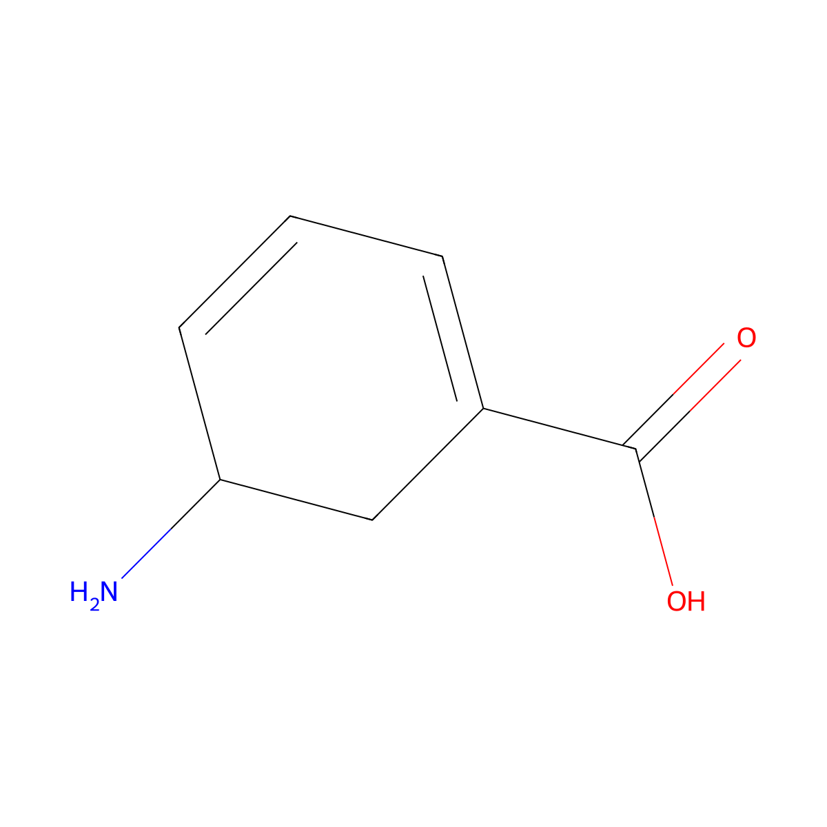 Gabaculine molecular structure, CAS 59556-18-2