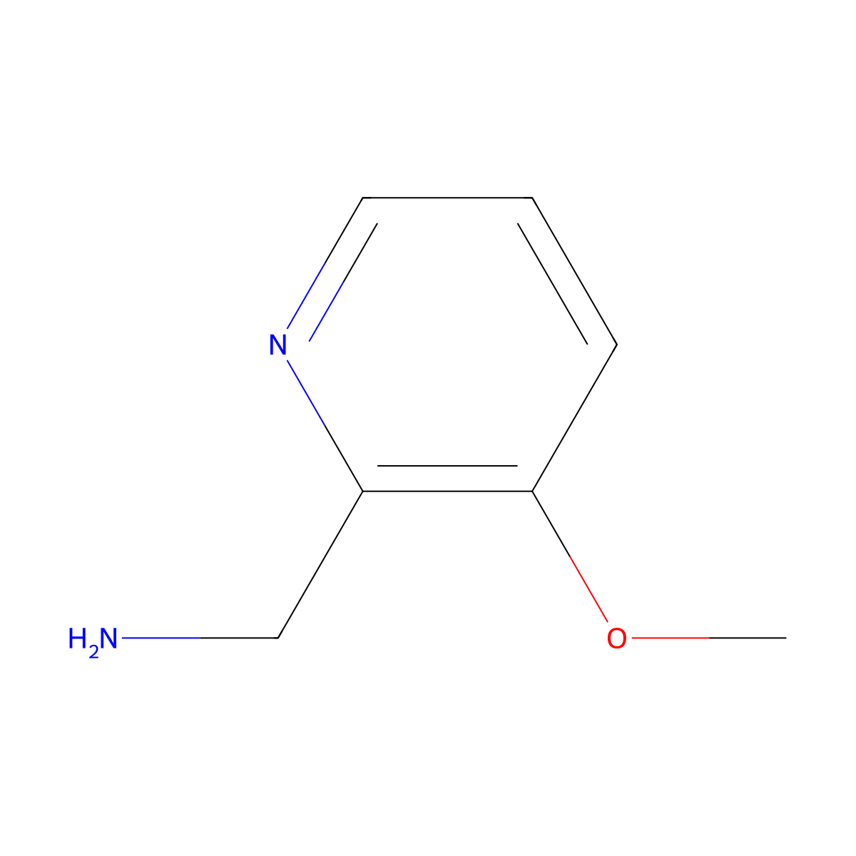 (3-Methoxypyridin-2-yl)methanamine molecular structure, CAS 595560-87-5