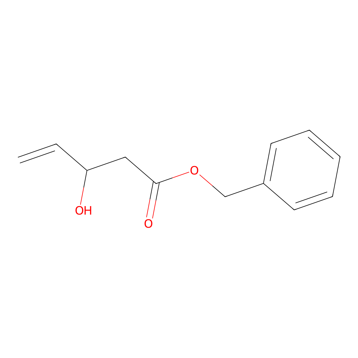 Phenylmethyl 3-hydroxy-4-pentenoate molecular structure, CAS 595569-36-1