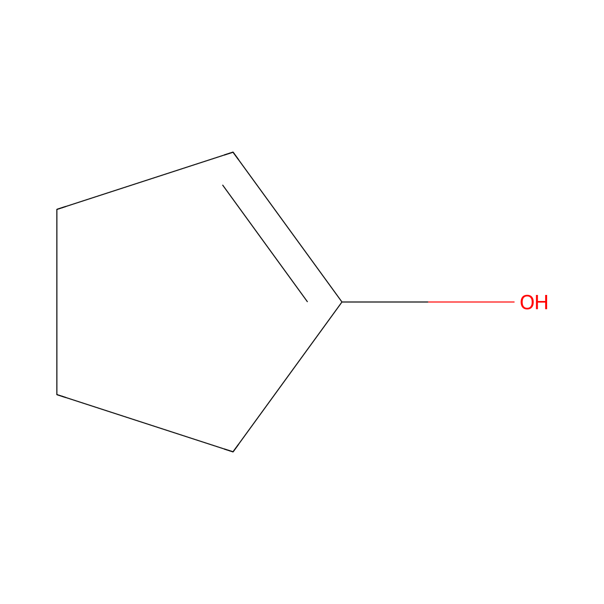 Cyclopentenol molecular structure, CAS 59557-02-7