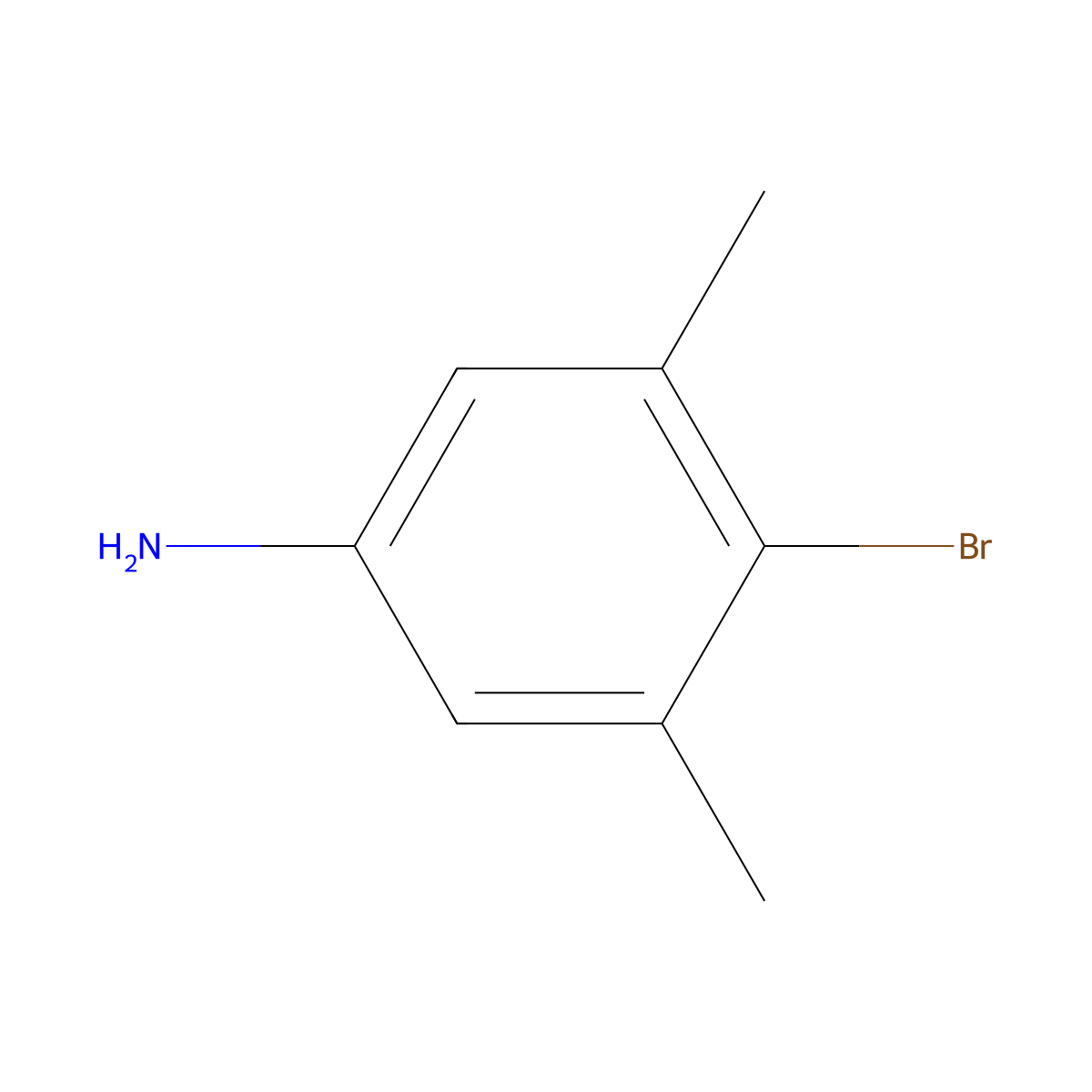 4-Bromo-3,5-dimethylaniline molecular structure, CAS 59557-90-3