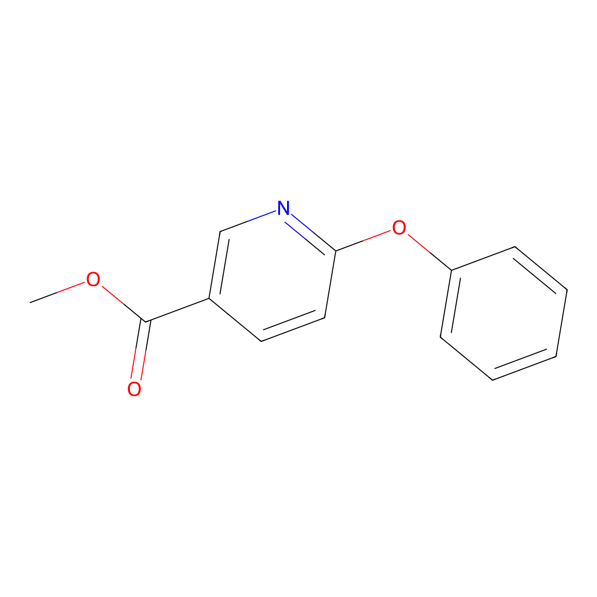 Methyl 6-phenoxynicotinate molecular structure, CAS 595576-44-6