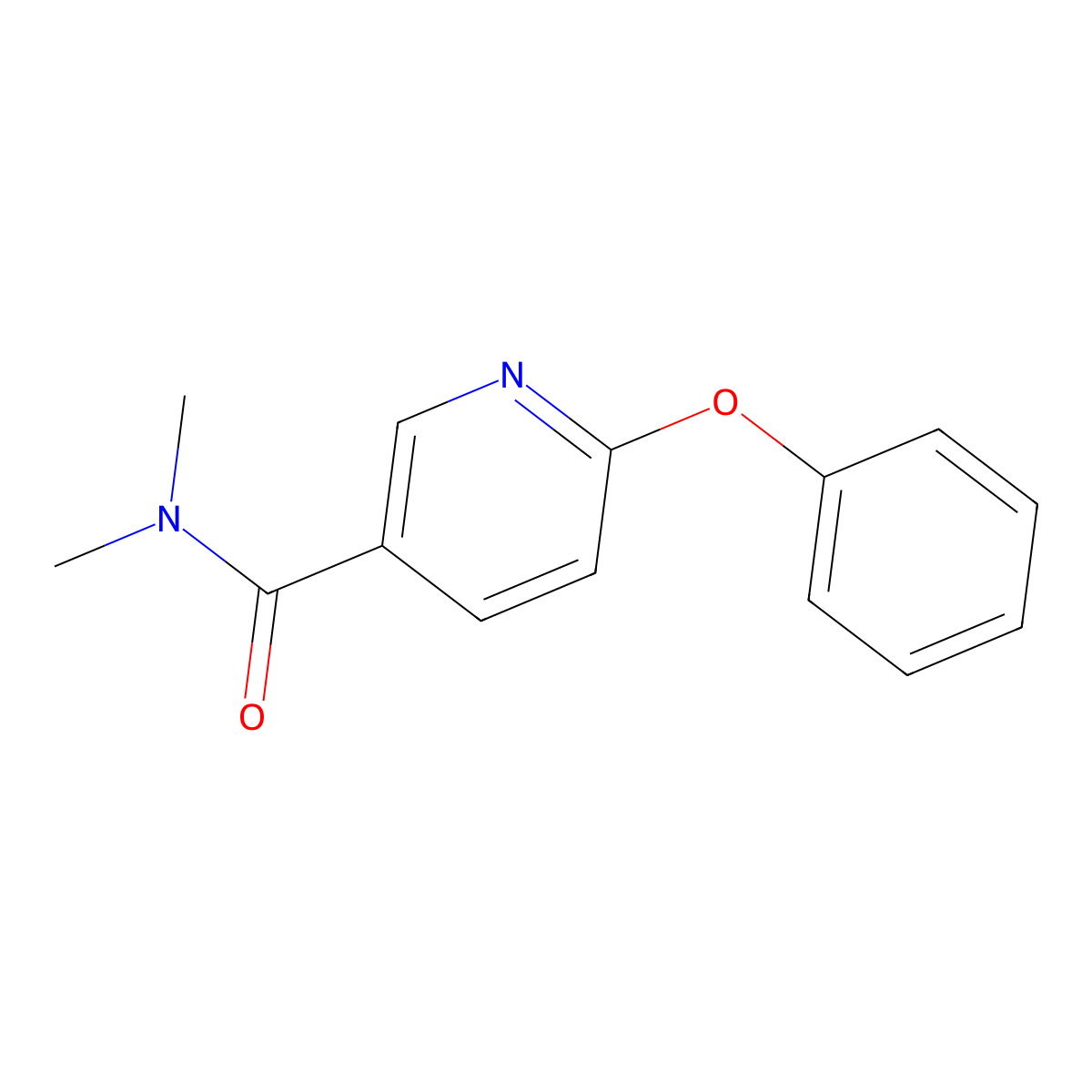 N,N-Dimethyl-2-phenoxypyridine-5-carboxamide molecular structure, CAS 595576-47-9