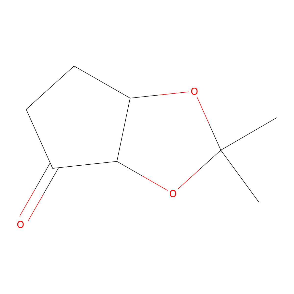 (3aR,6aR)-2,2-dimethyl-hexahydrocyclopenta(d)(1,3)dioxol-4-one molecular structure, CAS 595581-64-9