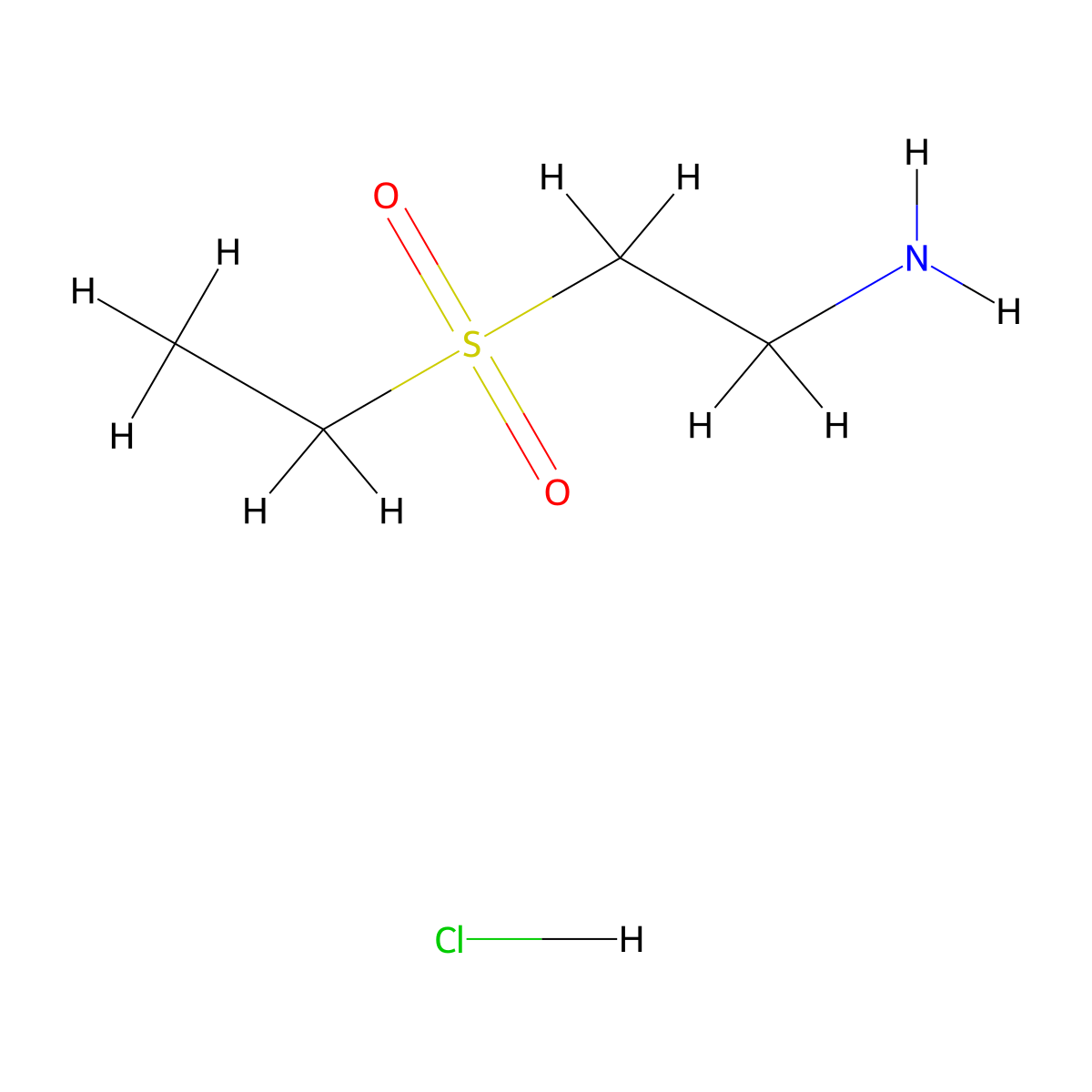 2-(Ethylsulfonyl)ethanamine hydrochloride molecular structure, CAS 595596-97-7