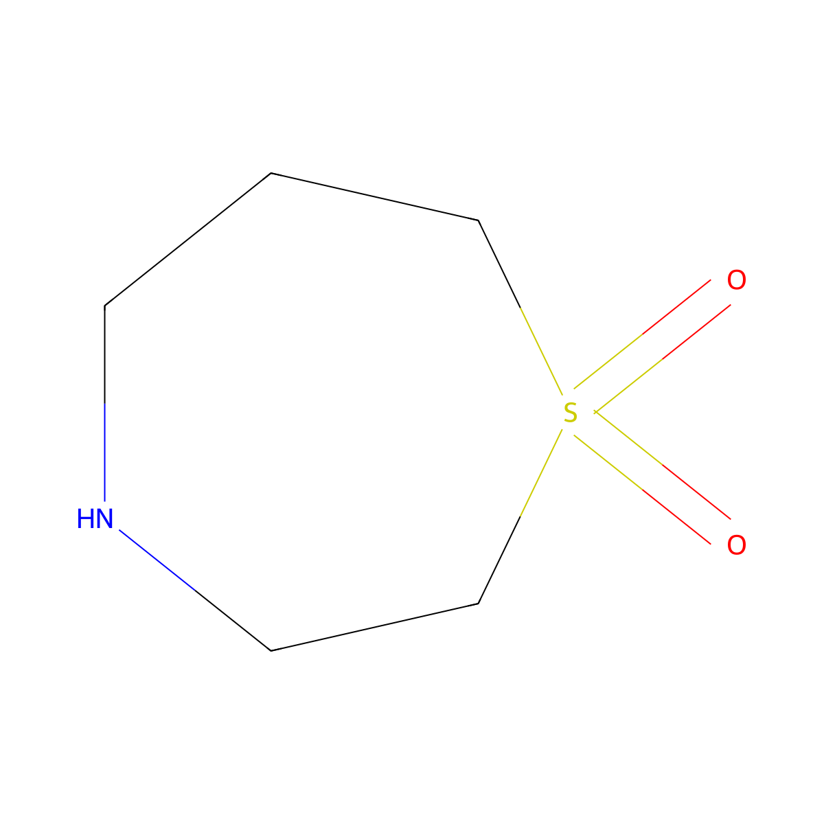 1,4-Thiazepane-1,1-dione hydrochloride molecular structure, CAS 595597-04-9