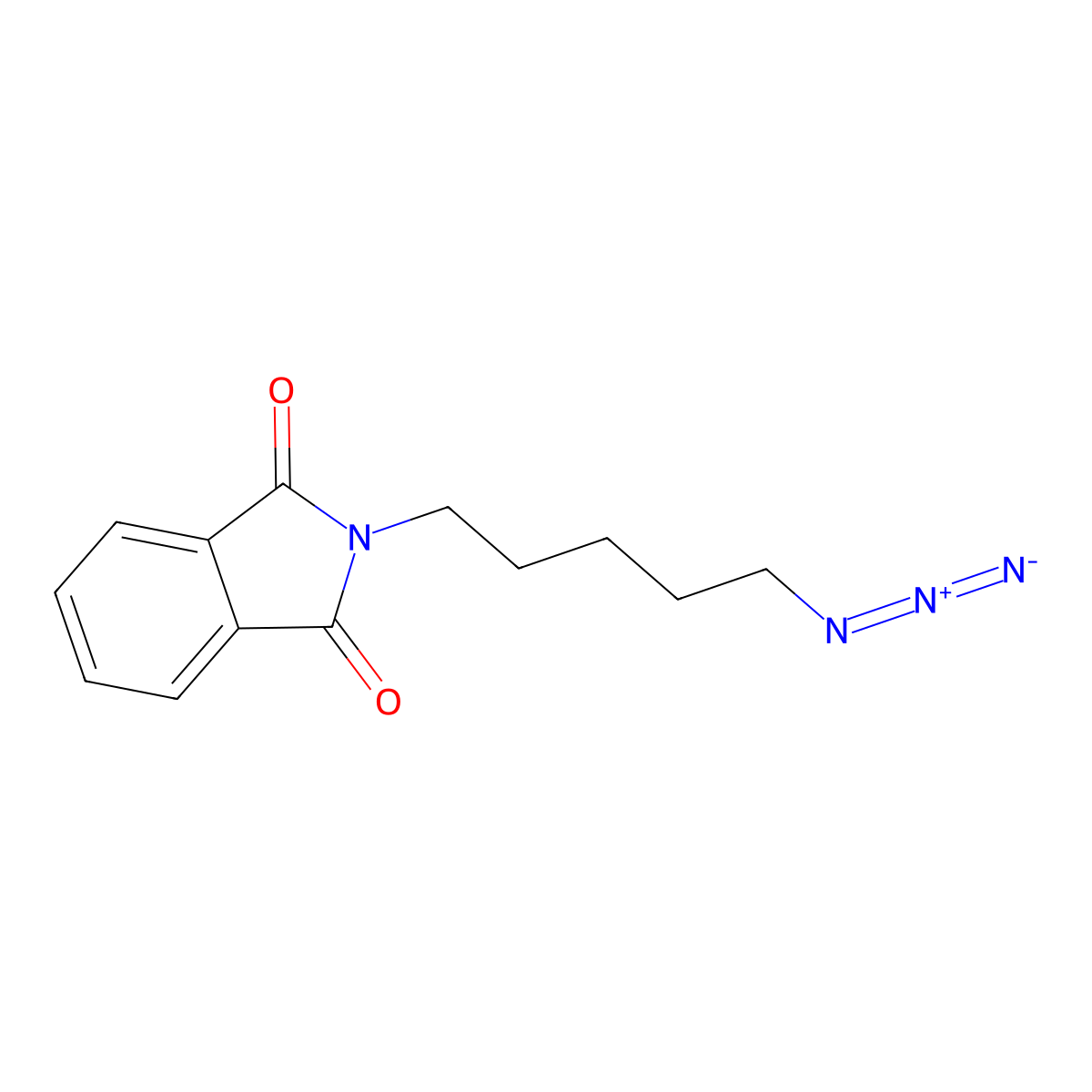 2-(5-Azidopentyl)-1H-isoindole-1,3(2H)-dione molecular structure, CAS 595607-72-0