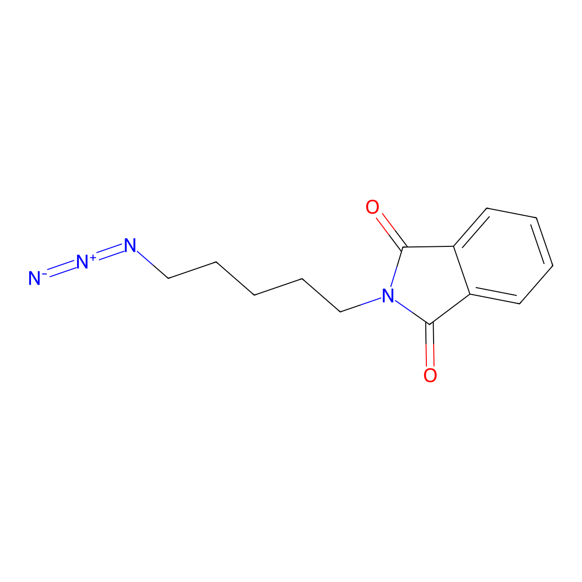 2-(5-Azidopentyl)-1H-isoindole-1,3(2H)-dione molecular structure, CAS 595607-72-0