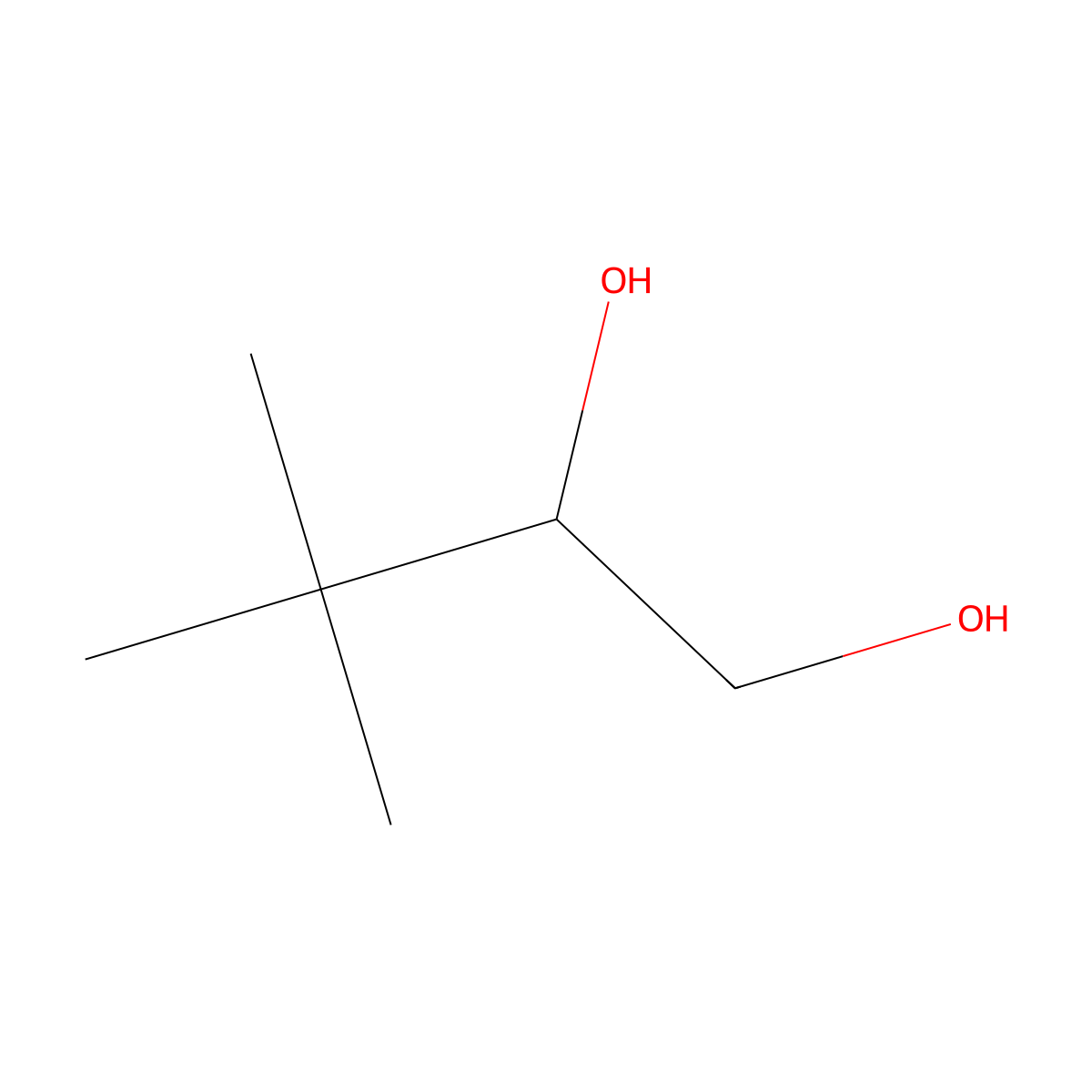 3,3-Dimethylbutane-1,2-diol molecular structure, CAS 59562-82-2