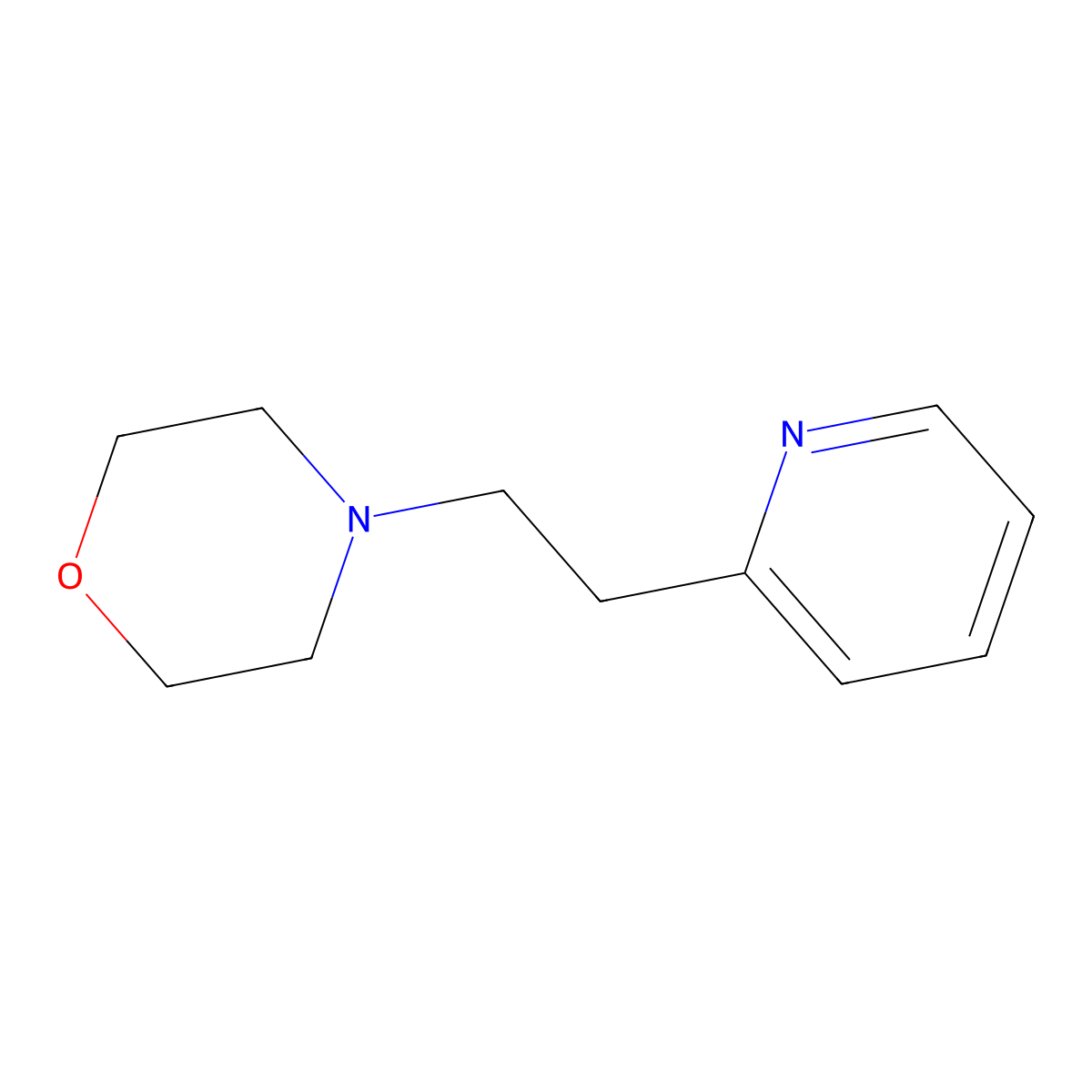4-(2-(2-Pyridyl)ethyl)morpholine molecular structure, CAS 59566-50-6