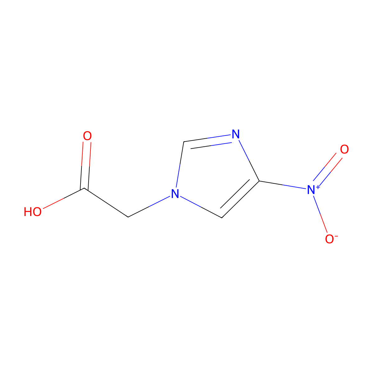 (4-nitro-1H-imidazol-1-yl)acetic acid molecular structure, CAS 59566-52-8