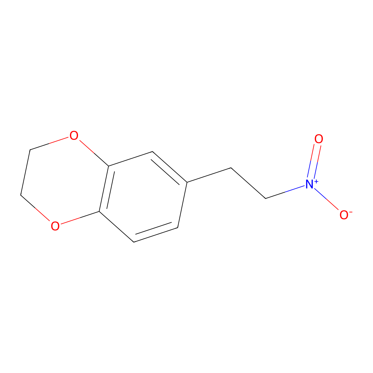 6-(2-Nitroethyl)-2,3-dihydro-1,4-benzodioxine molecular structure, CAS 59567-03-2